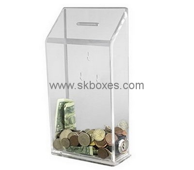 Customize clear large acrylic donation box BDB-136