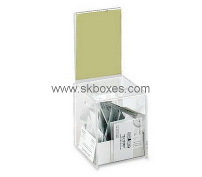 Customize acrylic clear donation collection box BDB-156