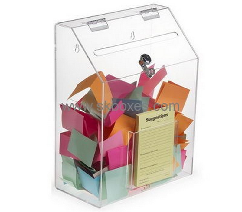 Customize clear plexiglass donation box BDB-163