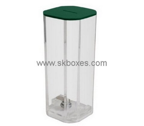 Customize acrylic cash donation box BDB-187