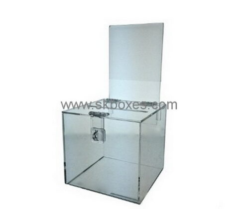 Customize acrylic small donation box BDB-189