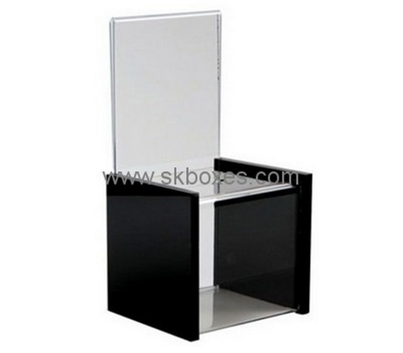 Customize lucite small donation box BDB-208