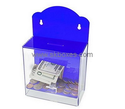 Customize acrylic wall donation box BDB-254