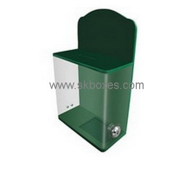 Customize perspex charity coin box BDB-266