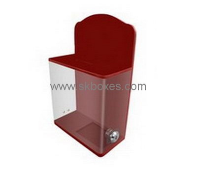 Customize perspex small donation box BDB-272