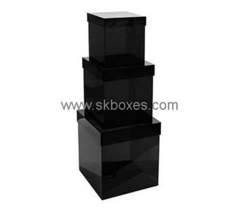 Customize black storage box with lid BDC-1169