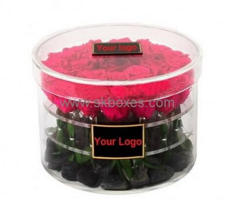 Customize round dried flower display case BDC-1186