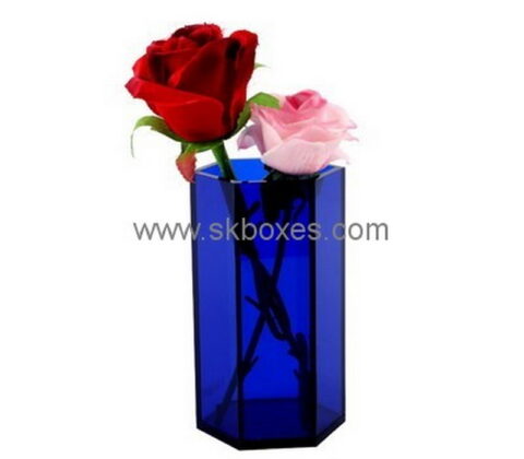 Customize acrylic purple vase BDC-1286