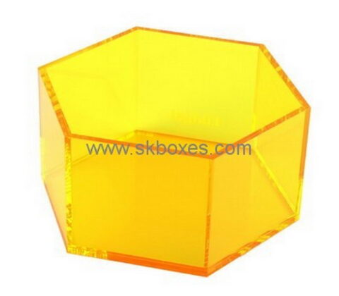 Customize acrylic hexagon shaped box BDC-1345