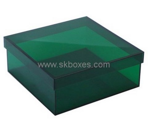 Customize green acrylic box with lid BDC-1518