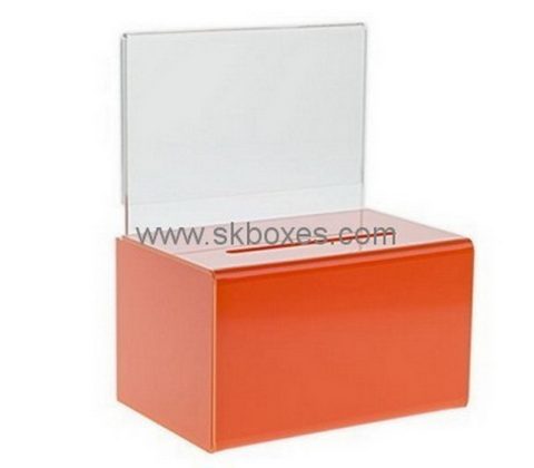 Customize acrylic fundraising collection boxes BBS-611