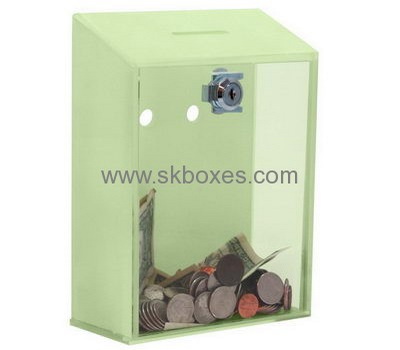 Custom acrylic charity donation boxes church donation box charity collection boxes for sale BDB-021