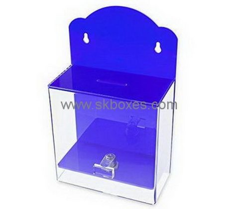 Wall acrylic ballot box with lock BBS-720