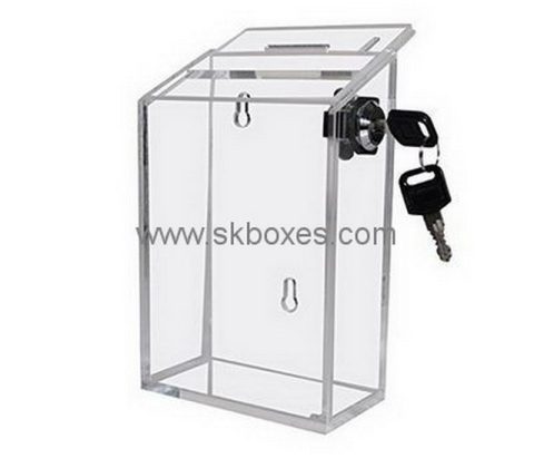 Custom wall mounted acrylic ballot box BBS-735