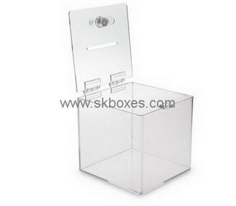 Customize square acrylic ballot box BBS-751