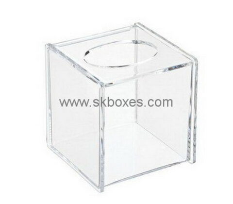 Custom square clear acrylic tissue box BDC-1881