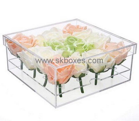 Custom clear acrylic wedding flower display case BDC-1891