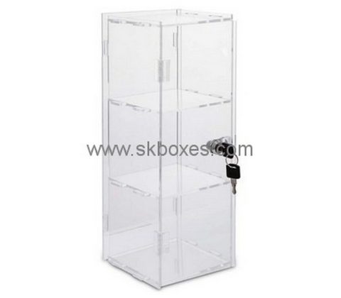 Custom 3 tiers acrylic lockable display cabinet BDC-1893