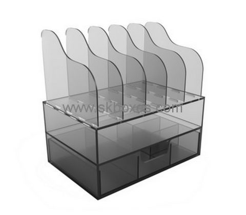 Custom acrylic drawer box with file holders BDC-1910