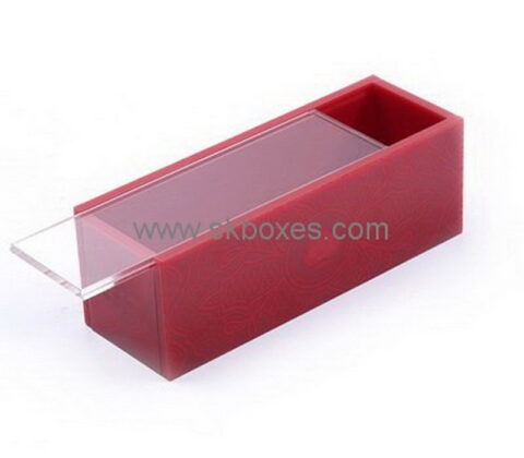 Custom long acrylic sliding lid box BDC-1904