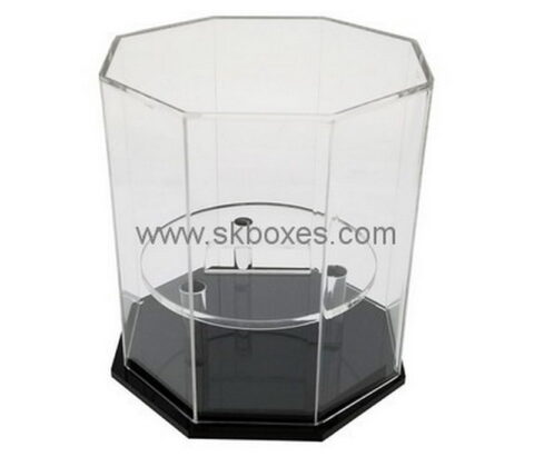 Custom octagon acrylic display case BDC-1926