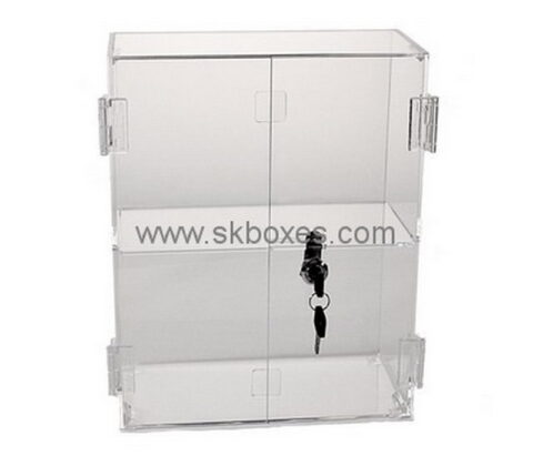 Custom clear acrylic lockable cabinet BDC-1928