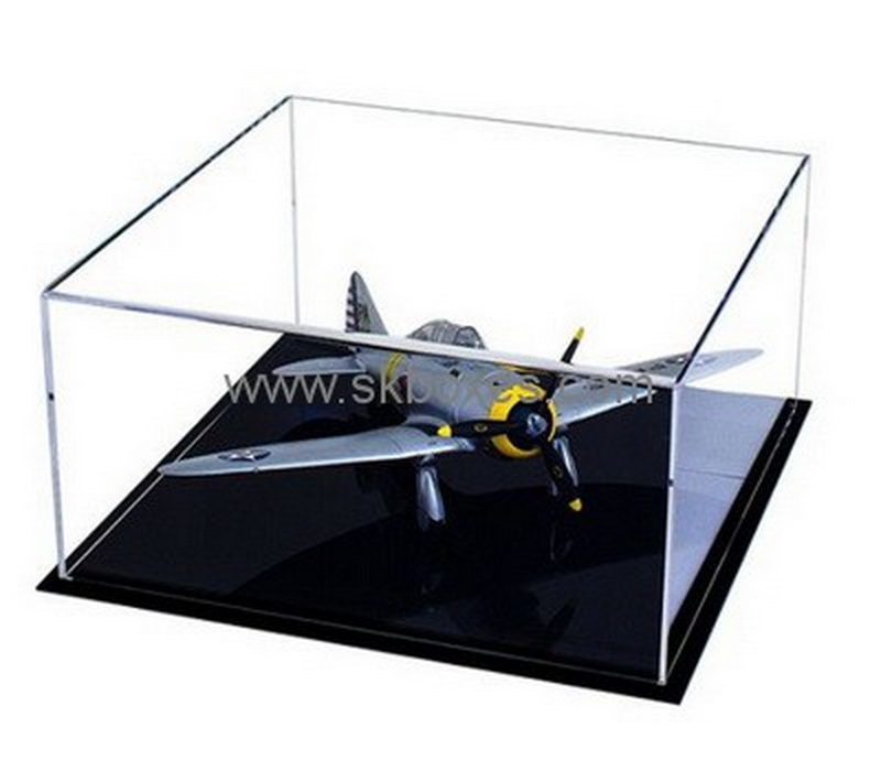 Custom clear acrylic airplane display case BDC-1949