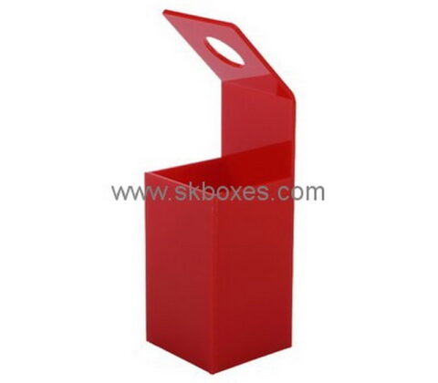 Custom red acrylic flower box BDC-1956