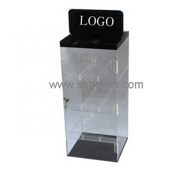 Custom retail acrylic lockable canbinet BDC-1957