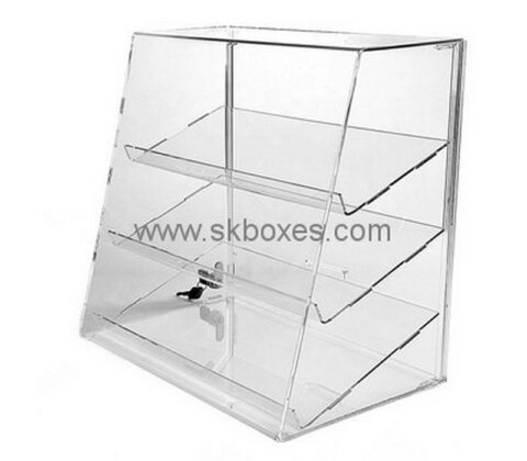 Custom front slanted clear acrylic display cabinet BDC-1963