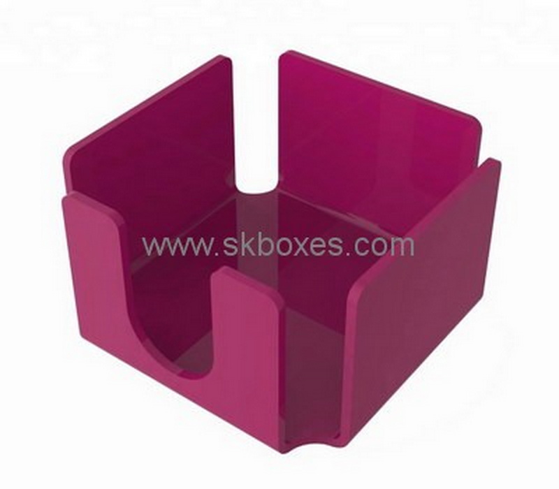 Custom purple acrylic note pad holder BDC-1967