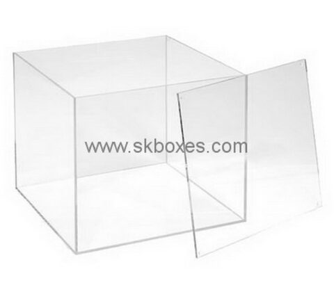 Custom square clear perspex box with lid BDC-1976