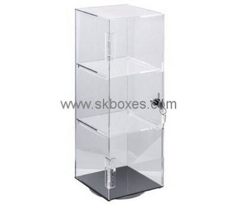 Custom 3 tiers acrylic lockable cabinet BDC-1987