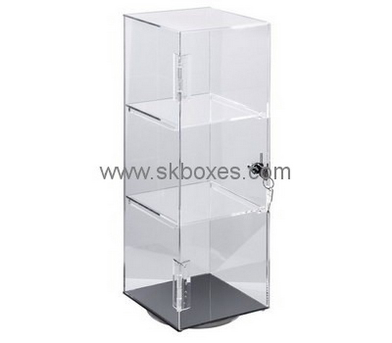 Custom 3 tiers acrylic lockable cabinet BDC-1987