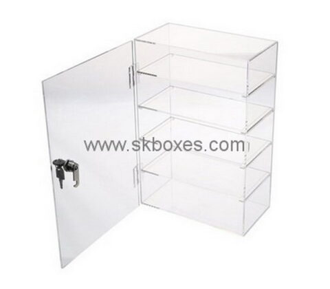 Custom 5 tiers acrylic lockable cabinet BDC-1988