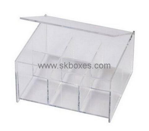 Custom 6 grids clear acrylic display box with lid BDC-1992