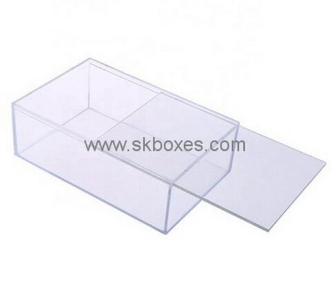 Custom clear acrylic sliding lid box BDC-1993