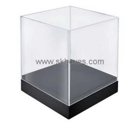 Custom 5 sided acrylic display case with black base BDC-1995