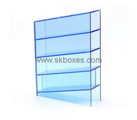 Custom clear blue acrylic display cabinet BDC-2011