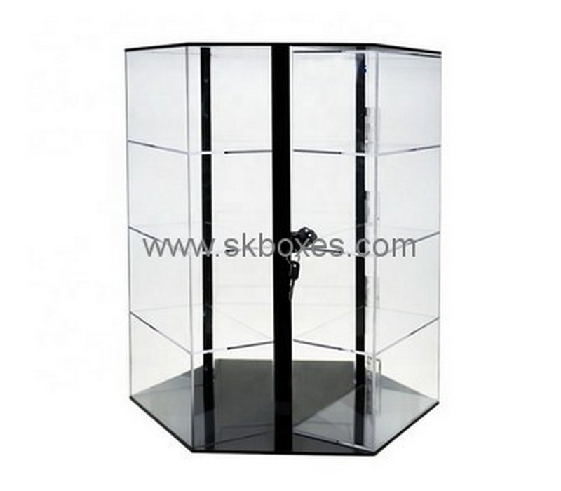 Custom clear acrylic lockable display cabinet BDC-2012