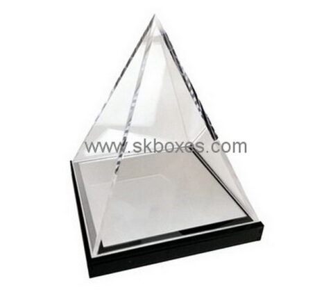 Custom cone-shape acrylic display case BDC-2013