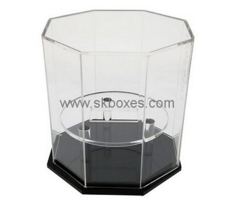 Custom octagon acrylic display case BDC-2014