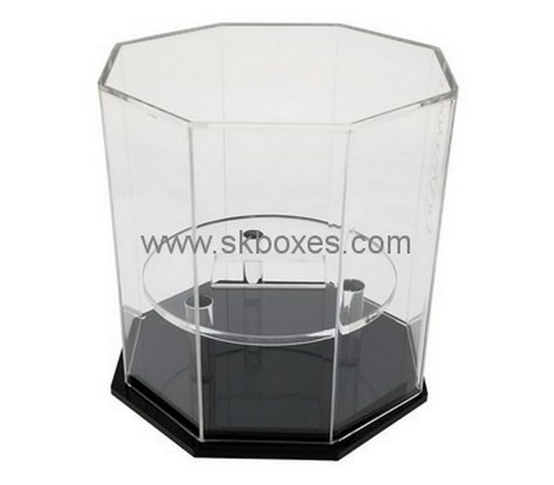 Custom octagon acrylic display case BDC-2014