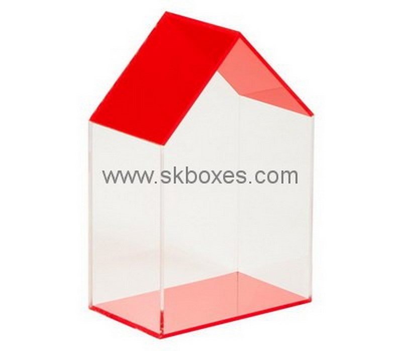 Custom house shape acrylic display case BDC-2034