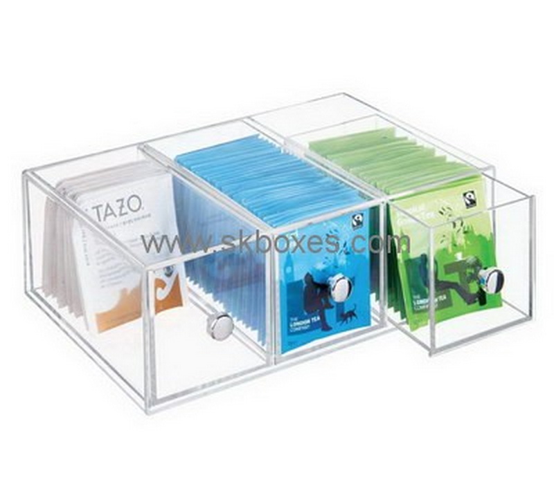 Custom acrylic tea bags drawers box BDC-2050