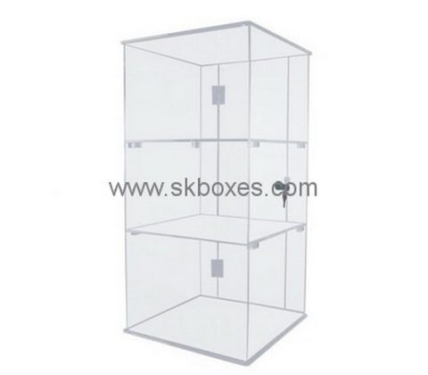 Custom 3 tiers acrylic lockable display cabinet BDC-2054