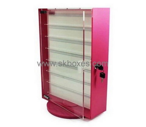 Custom rotating 7 tiers acrylic lockable display cabinet BDC-2058