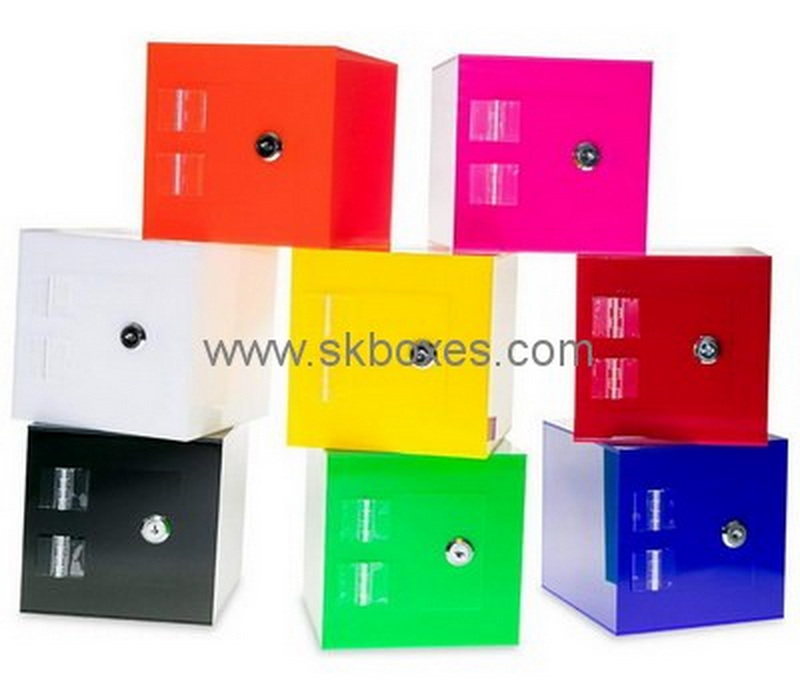 Custom acrylic lockable ballot box BDC-2078