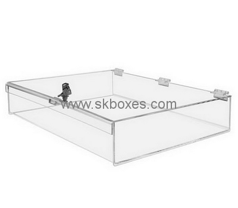 Custom flat acrylic loackable box BDC-2086