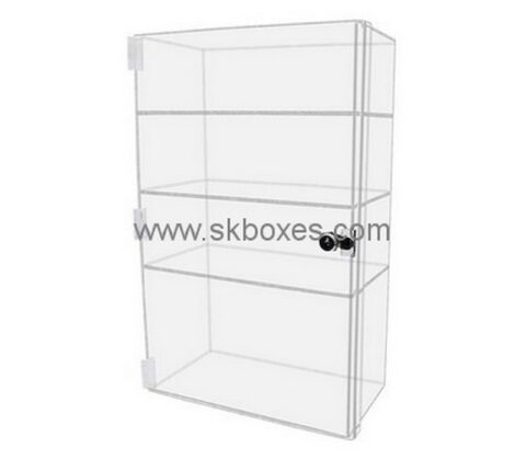 Custom 4 tiers clear acrylic lockable cabinet BDC-2095